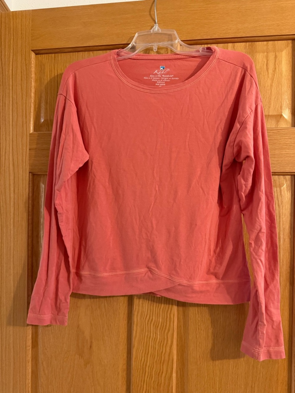 Kuhl cotton/modal/spandex women’s size medium peach orange long sleeve top